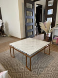 Mesa de centro mármol Carrara 90 × 90 cm