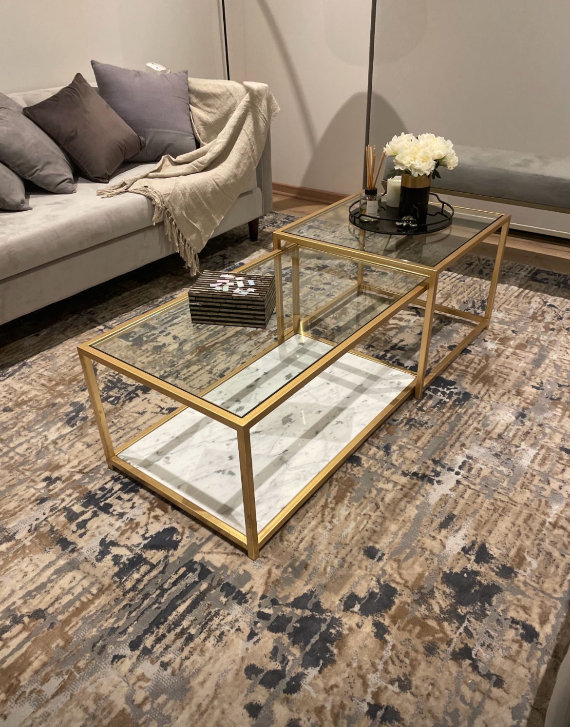 Espejo diseño irregular industrial 220 × 140 cm